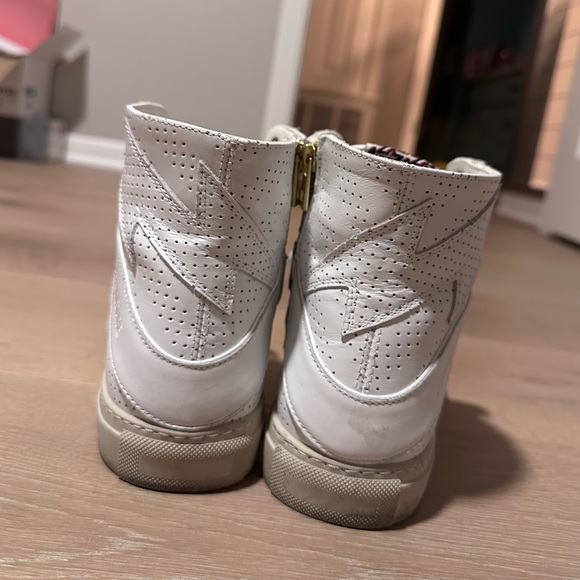 Zadig & Voltaire white flash perforated leather high top sneaker - almost new! - Picture 5 of 16